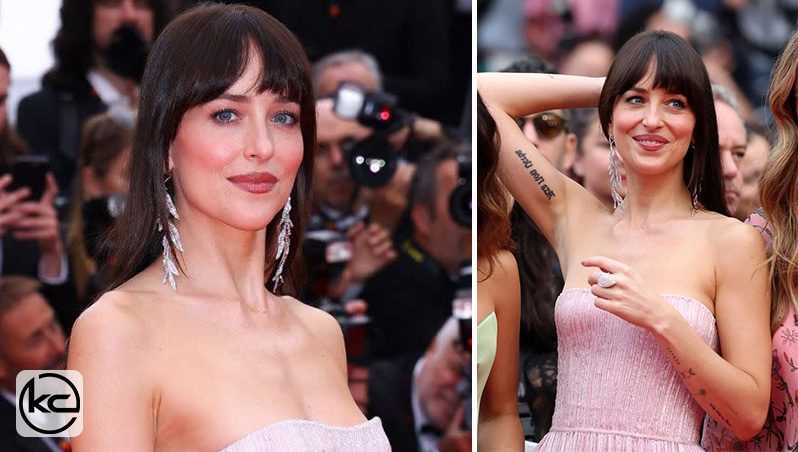 پیام فارسی داکوتا جانسون در کن؛ خالکوبی اش سوژه شد