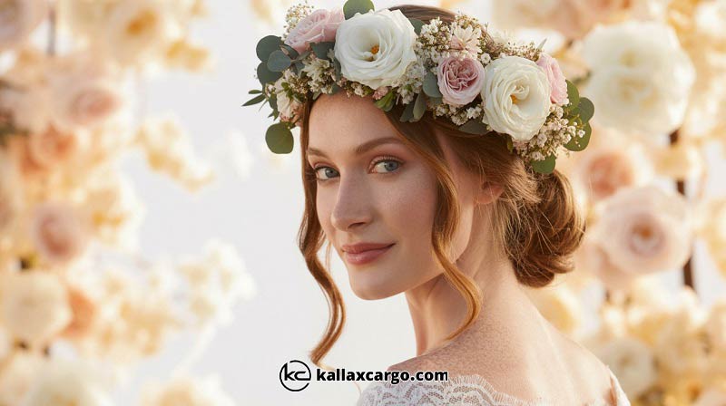 ۳۰ مدل تاج گل عروس زیبا و شیک برای استایل بی‌نقص عروس