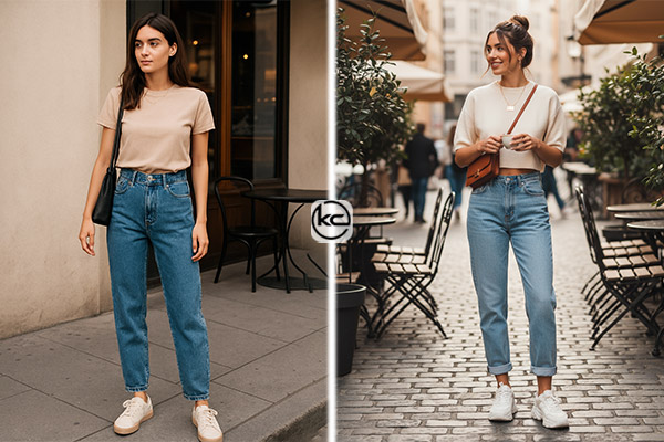 شلوار جین مام فیت