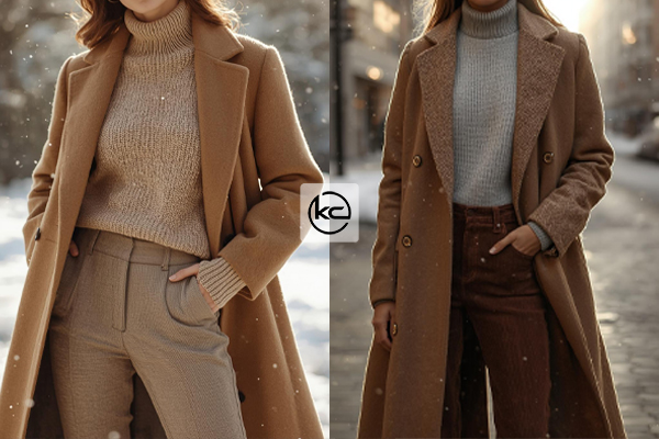 سوئیشرت بافت + کت بلند پشمی + شلوار اسلیم فیت