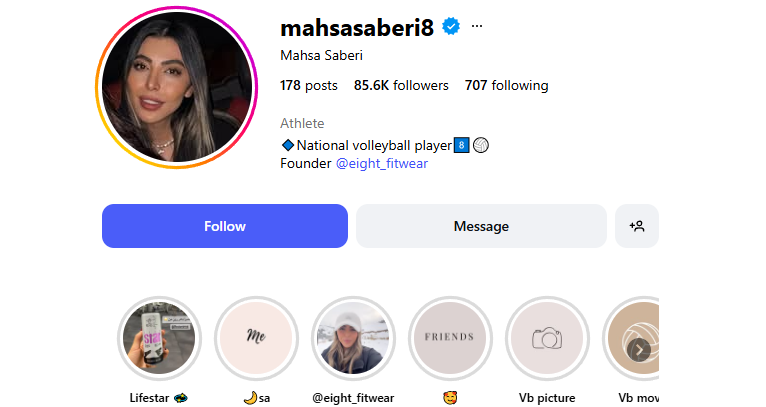 مهسا صابری اینستا