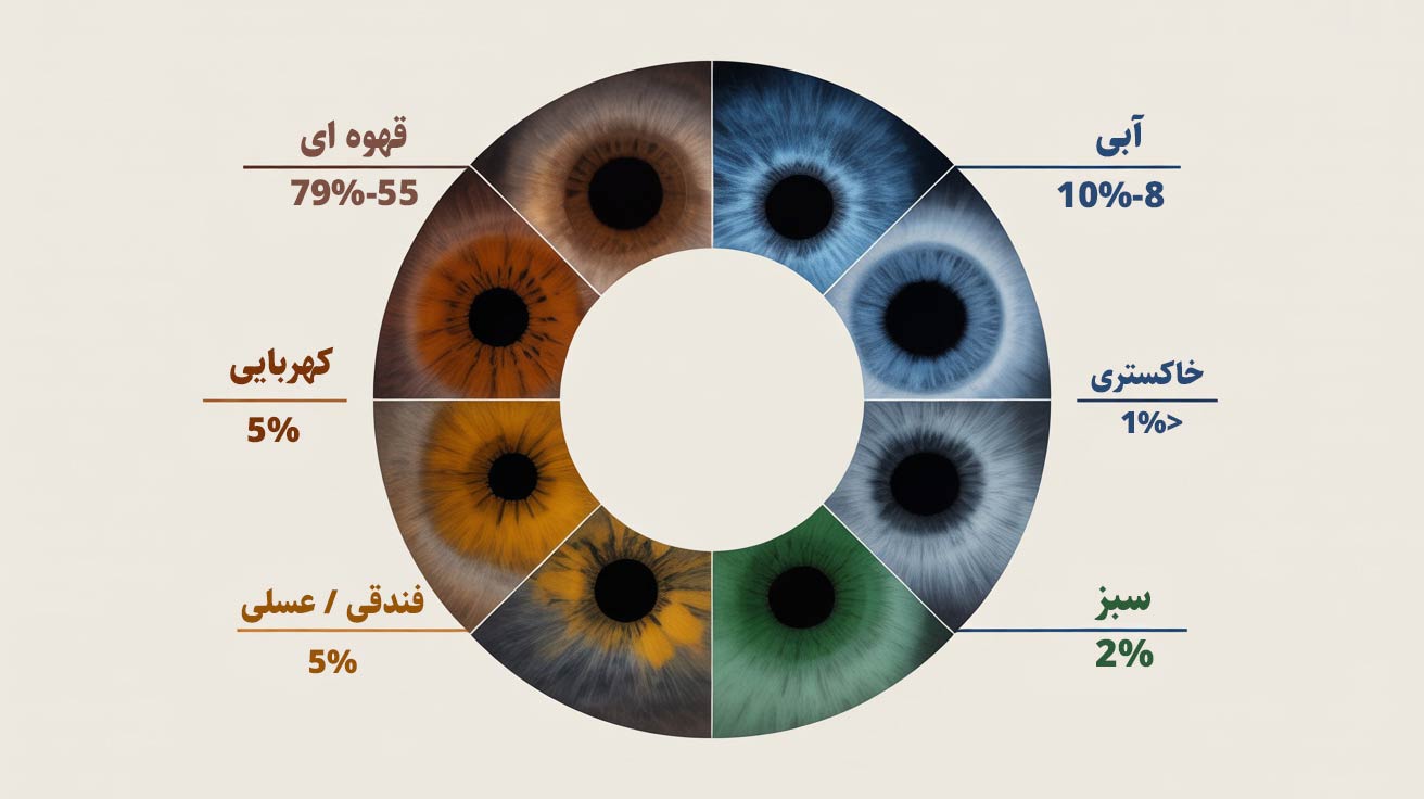 آمار رنگ چشم های کم یاب جهان