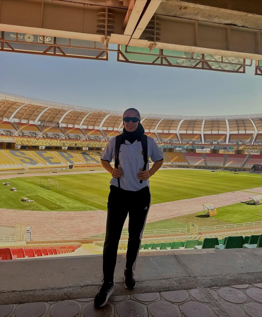 مائده هاشمی در سالن فوتبال سپاهان