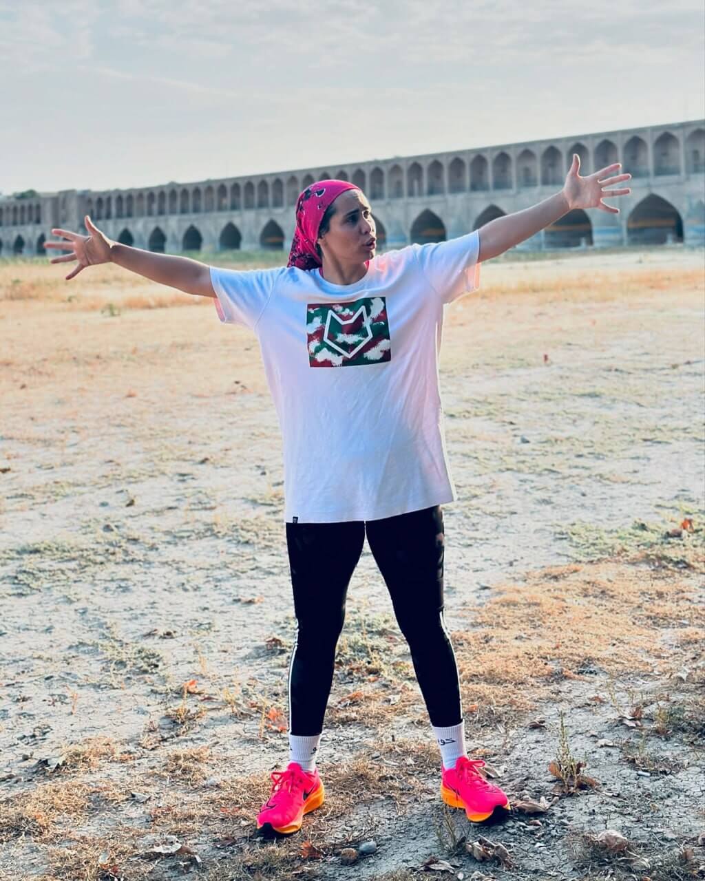 تصاویر مائده هاشمی در تمرینات روزانه ووشو