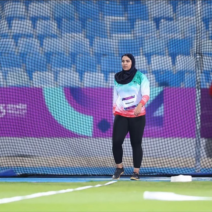 مهلا محروقی قهرمان پرتاب دیسک بانوان